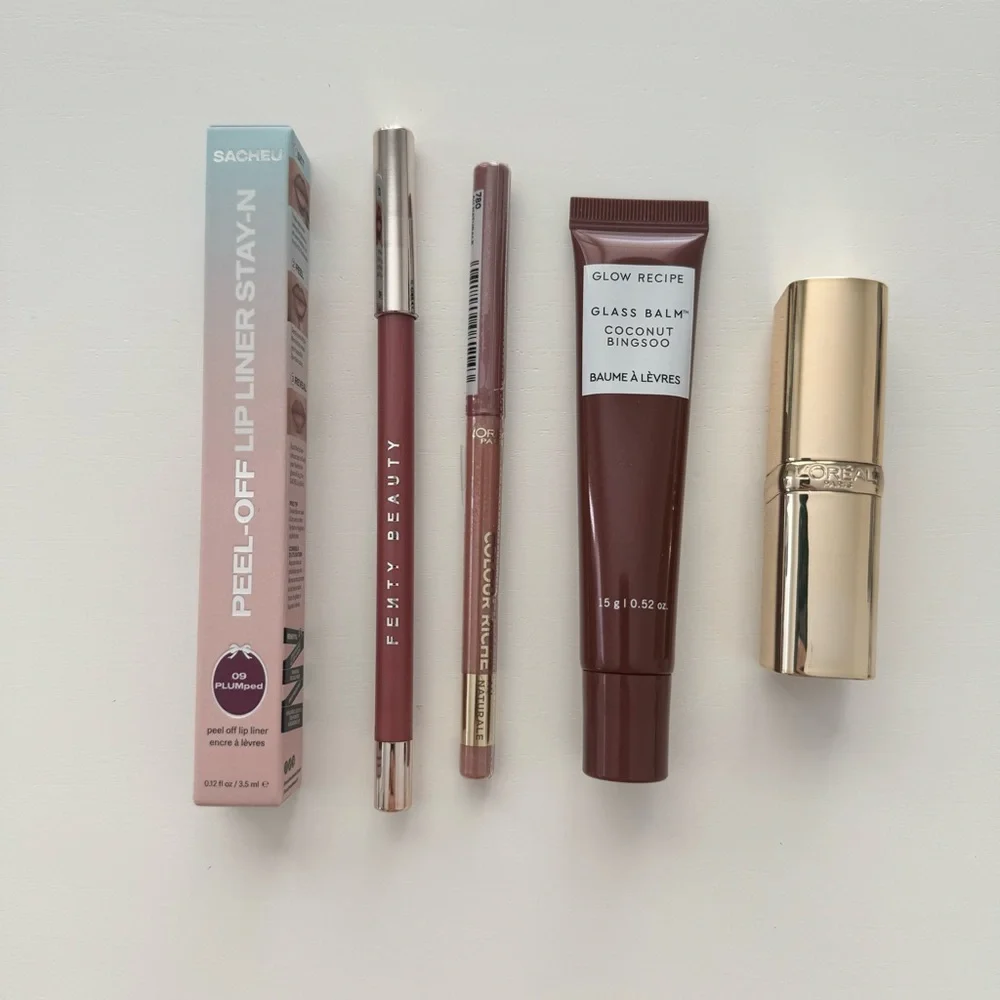 NEW sacheu fenty l’oréal glow recipe lip stain liner lipstick bundle